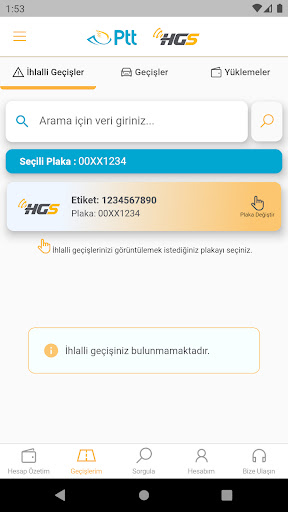 HGS - Hızlı Geçiş Sistemi ekran görüntüsü