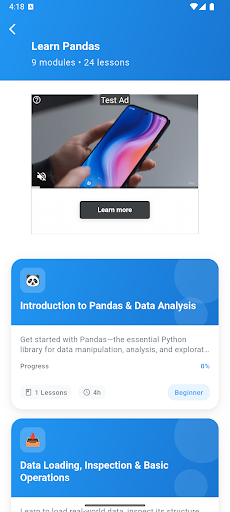 Learn Pandas ekran görüntüsü