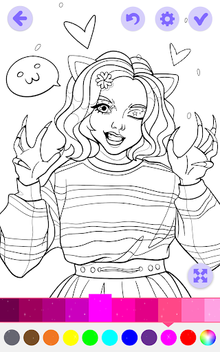 Girl's Creepy Coloring Book ekran görüntüsü