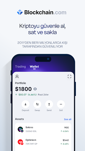 Blockchain.com Wallet: Kripto ekran görüntüsü