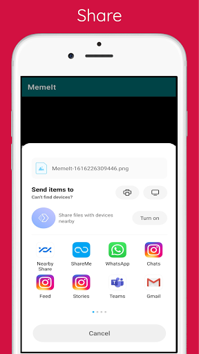 MemeIt - Swipe. Save. Share. ekran görüntüsü