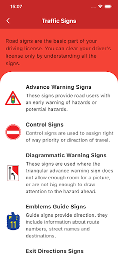 RTA Signal Test: Traffic Signs ekran görüntüsü
