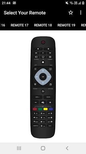 Philips TV Remote Controller ekran görüntüsü