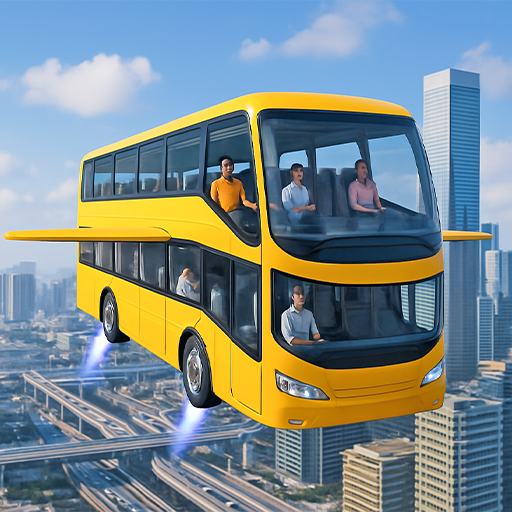 Flying Bus Games Simulator 3D