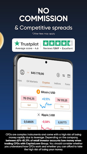 Bitcoin Ticareti - Capital.com ekran görüntüsü