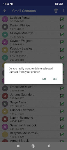Delete all Phonebook Contacts ekran görüntüsü
