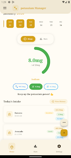 Simple Potassium Tracker ekran görüntüsü