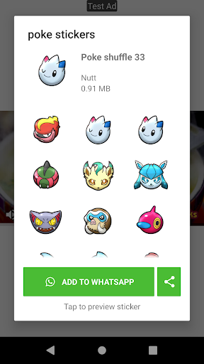 Poke Stickers ekran görüntüsü
