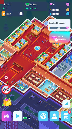 Idle Hotel Tycoon Empire ekran görüntüsü