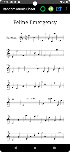 Random Music Sheet ekran görüntüsü