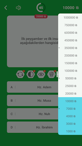 Dini Milyoner: Bilgi oyun ekran görüntüsü