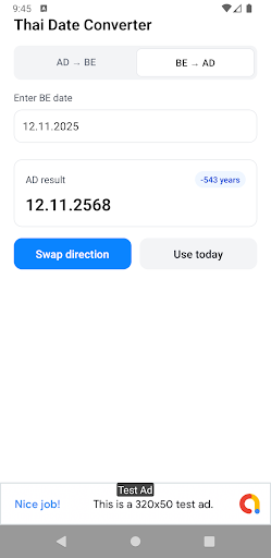 Thai Date Converter ekran görüntüsü