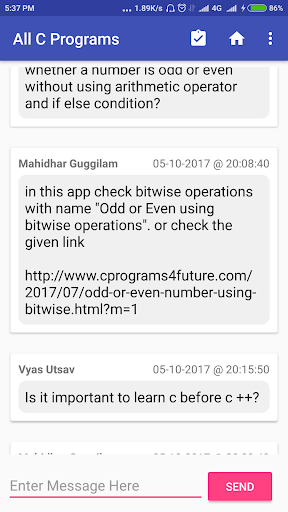 All C Programs ekran görüntüsü