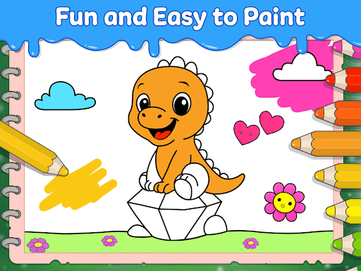 Dino Coloring Game ekran görüntüsü