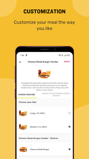 Hardee's UAE-Order online ekran görüntüsü