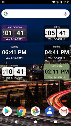 World Clock Widget ekran görüntüsü