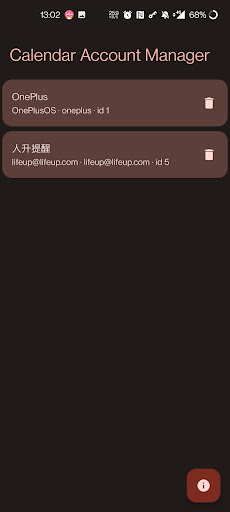 Calendar Account Delete Helper ekran görüntüsü