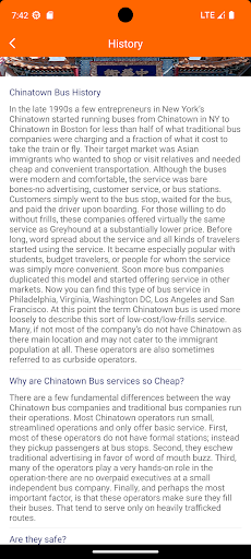 Chinatown Bus ekran görüntüsü