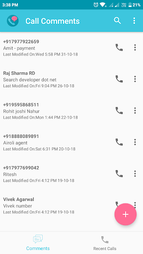 Call Comments ekran görüntüsü