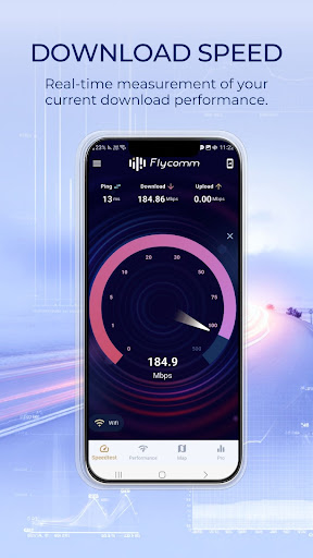 Internet Speed Test by Flycomm ekran görüntüsü