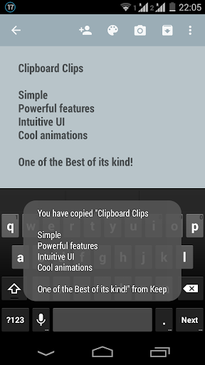 Clipboard Clips ekran görüntüsü