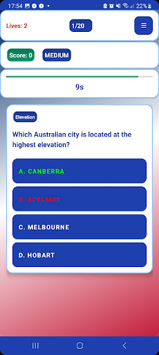 Aussie Challenge: Master Quiz ekran görüntüsü