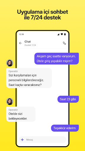 Oteller ile Uçak biletleri ekran görüntüsü