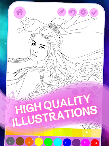 Fantasy Love Coloring Book ekran görüntüsü