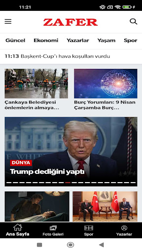 Zafer Gazetesi ekran görüntüsü