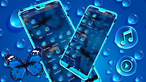 Blue Butterfly Launcher Theme ekran görüntüsü