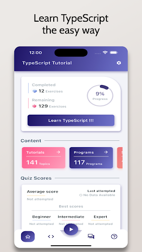 Learn TypeScript - OnePercent ekran görüntüsü