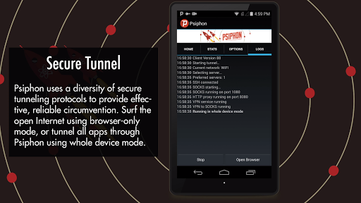 Psiphon ekran görüntüsü