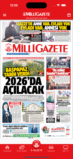 Milli Gazete ekran görüntüsü