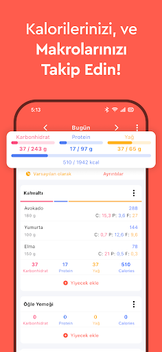 Macros - Kalori Sayacı ekran görüntüsü