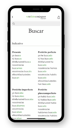 Spanish conjugation ekran görüntüsü