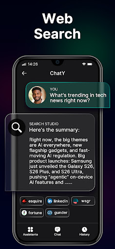 ChatY - AI Chat Bot Assistant ekran görüntüsü