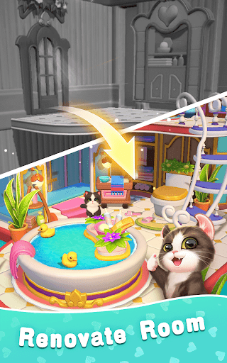 Kitten Match 3D ekran görüntüsü