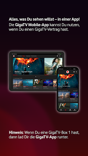Vodafone GigaTV Mobile ekran görüntüsü