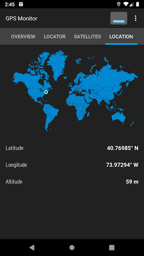 GPS Monitor: satellite data ekran görüntüsü