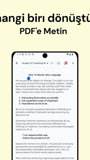 Metin PDF Dönüştürücü ekran görüntüsü