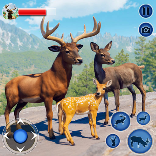 Virtual Wild Deer Family Sim