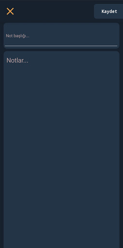 Not Defteri Türkçe ekran görüntüsü