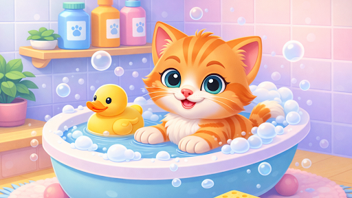 Meow Kedi Bakım Oyunu ekran görüntüsü