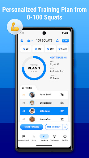 100 Squats: Butt & Leg Trainer ekran görüntüsü