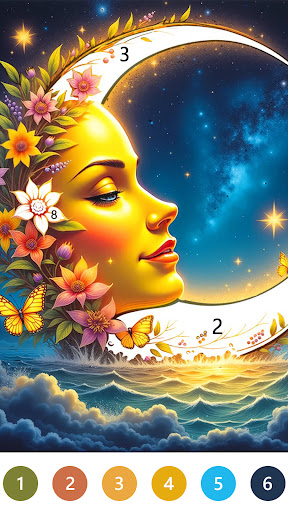 Fairytale Color by number game ekran görüntüsü