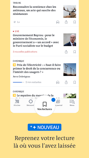 Le Monde, Actualités en direct ekran görüntüsü
