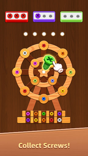 Wood Screw Puzzle - Bolts Sort ekran görüntüsü