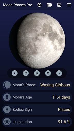 Moon Phases Pro ekran görüntüsü