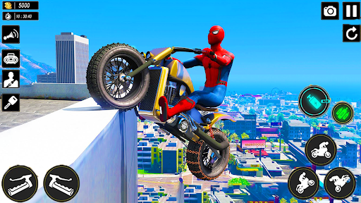 Superhero Bike Stunts 3D Race ekran görüntüsü