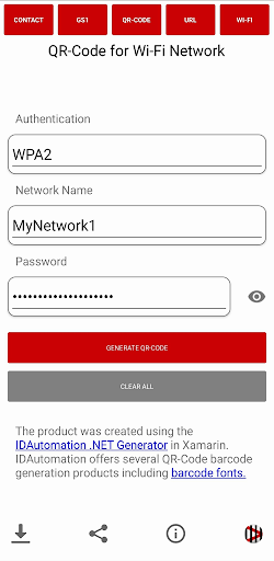 QR-Code Contact Info Generator ekran görüntüsü